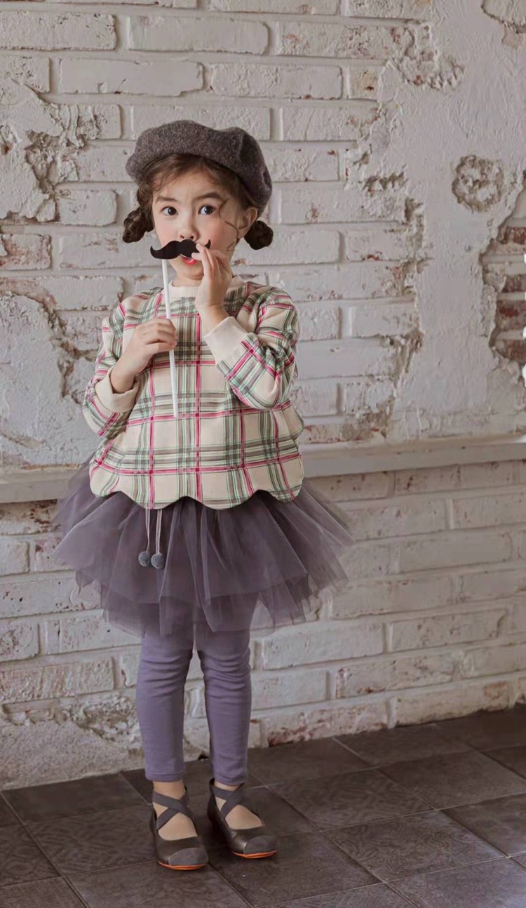 女童长裤韩国童装babydoll2021秋季宝宝百搭网纱蓬蓬裙假两件裙裤