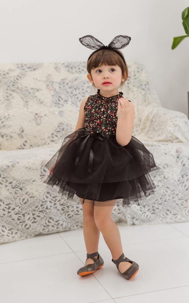 现货馨逸童话韩国进口babydoll2019夏女童女童碎花公主连衣裙