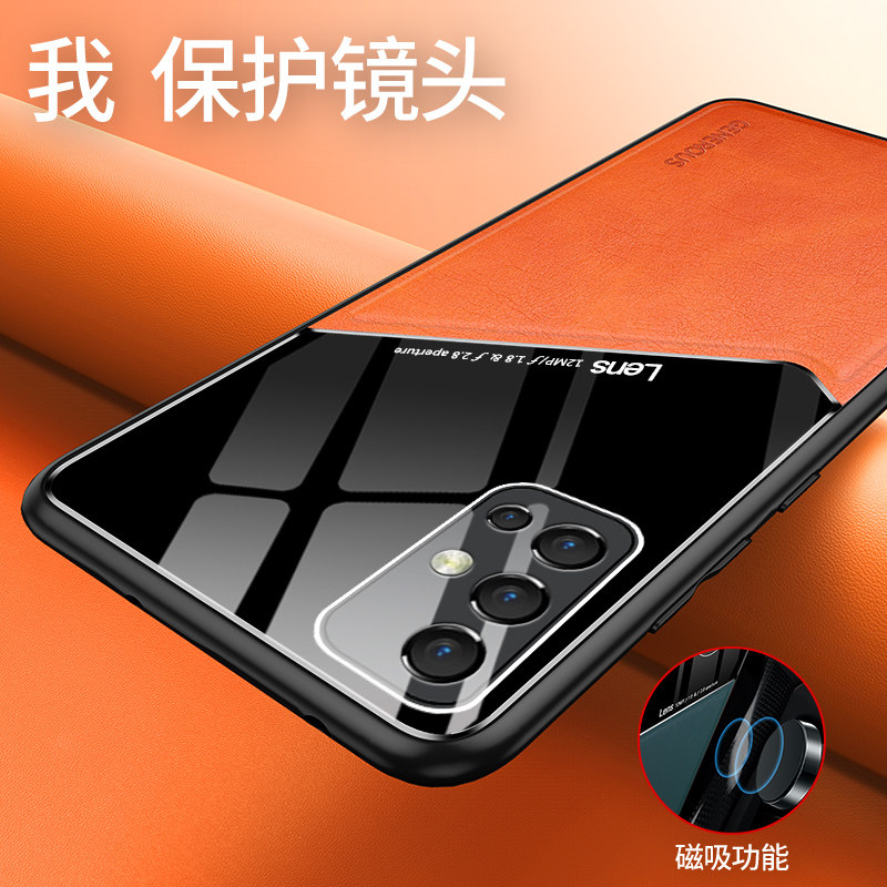 华为荣耀cdy-an90网红ins皮纹商务磁吸创意个性超薄手机保护套