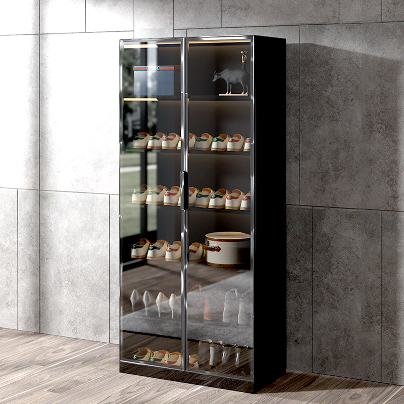 轻奢鞋柜家用门口感应玻璃玄关阳台储物柜简约鞋柜