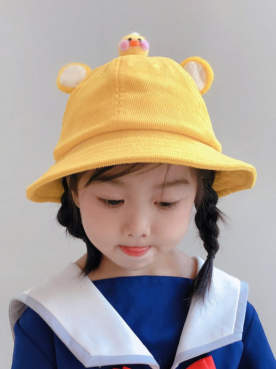 婴儿宝宝帽子秋冬儿童渔夫帽男女童卡通可爱帽子