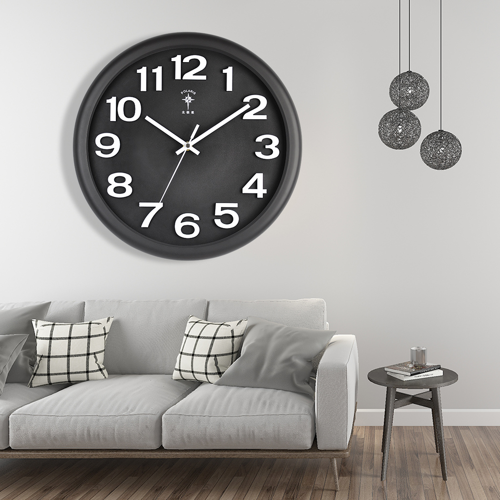 北极星立体数字挂钟客厅家用大气石英钟创意时尚挂钟