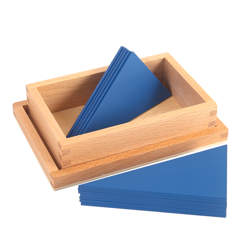 三角形蒙氏教具蒙台梭利国际版早教益智玩具幼儿园蓝色构成早教教具