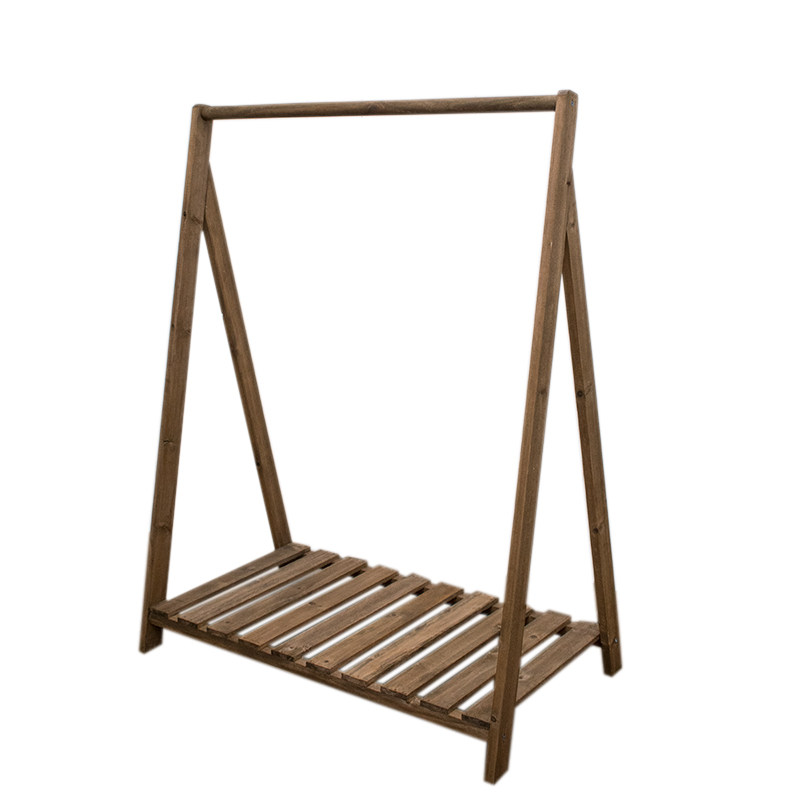 实木户外防腐木秋千花架吊盆置物架阳台露天木质复古花园植物花几