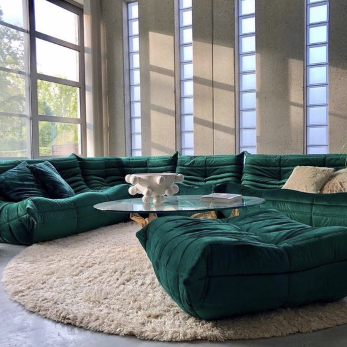 经典设计togosofaligneroset意大利品牌天鹅绒客厅布艺沙发