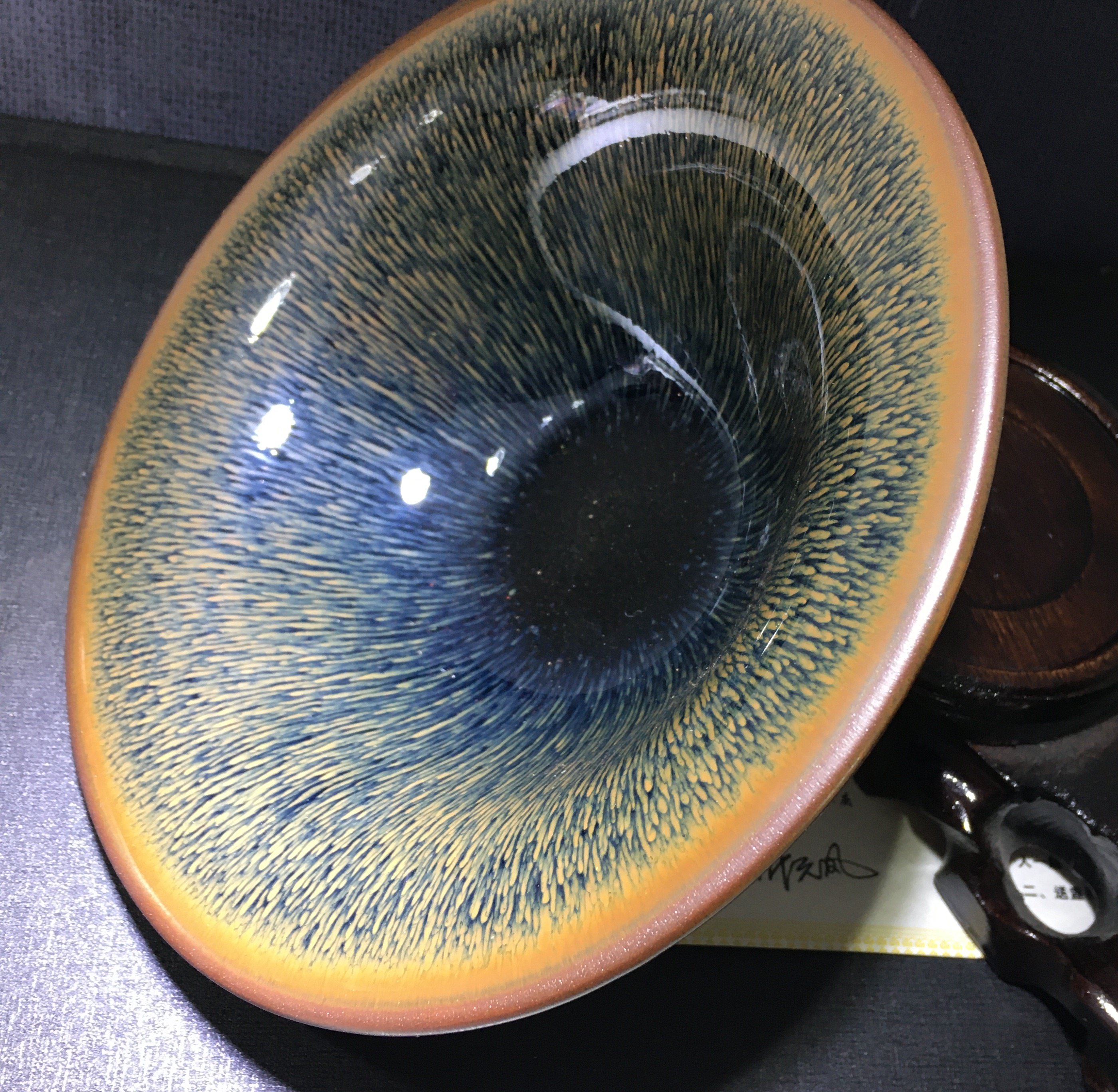 建阳叶元凤大撇口八釉泪兔毫建盏叶礼旺同款中式宫廷茶杯