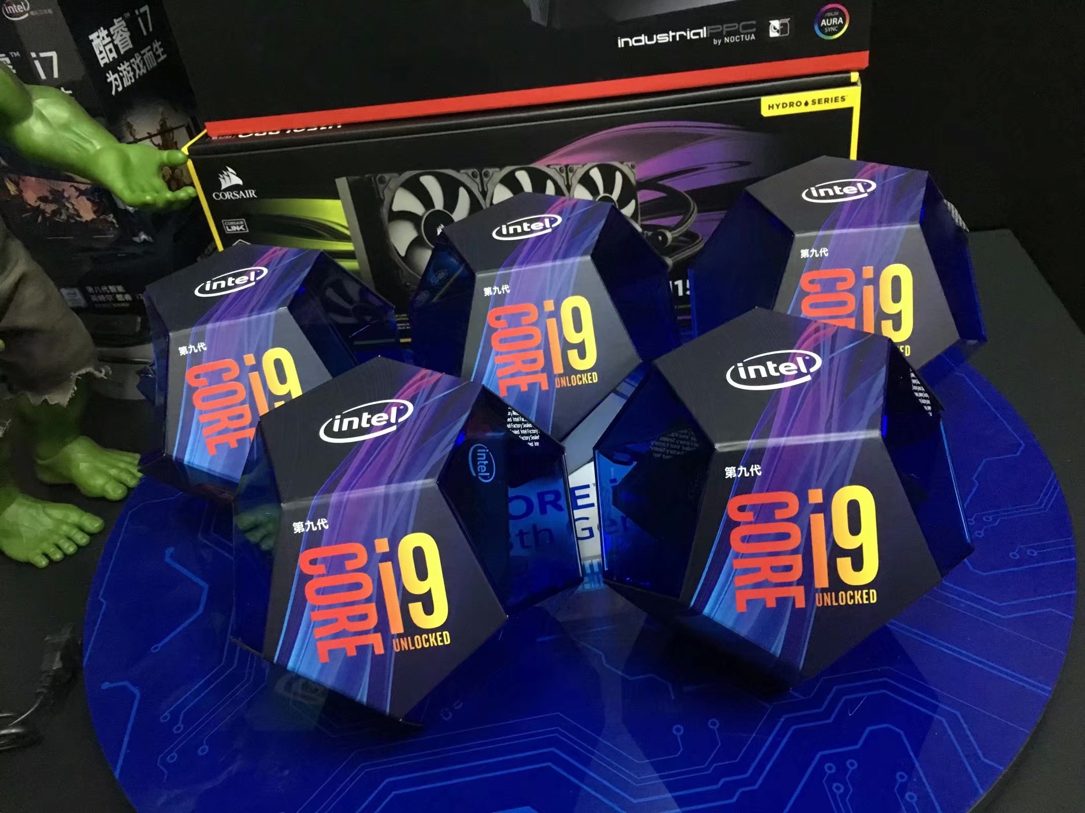 intel英特尔i9-9900k9900kf中文盒装华硕z390智能电脑硬件