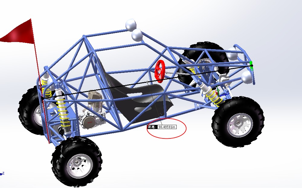 bajasae越野车3d图纸stepigs格式钢管赛车设计素材