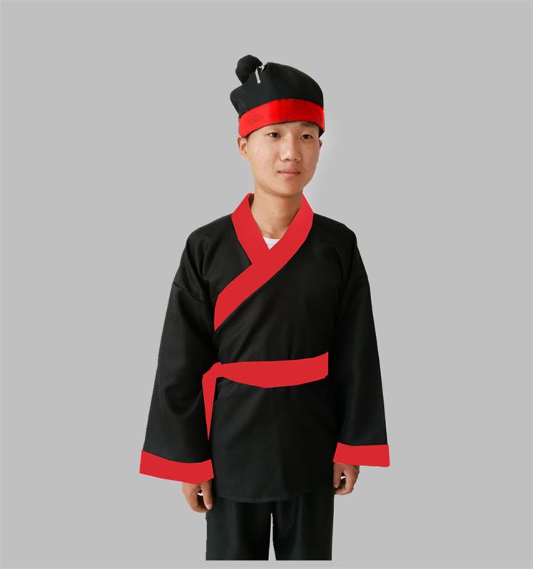 商贩伙夫古装船夫老人百姓明朝底层文艺仆人服装儿童男京剧衣服