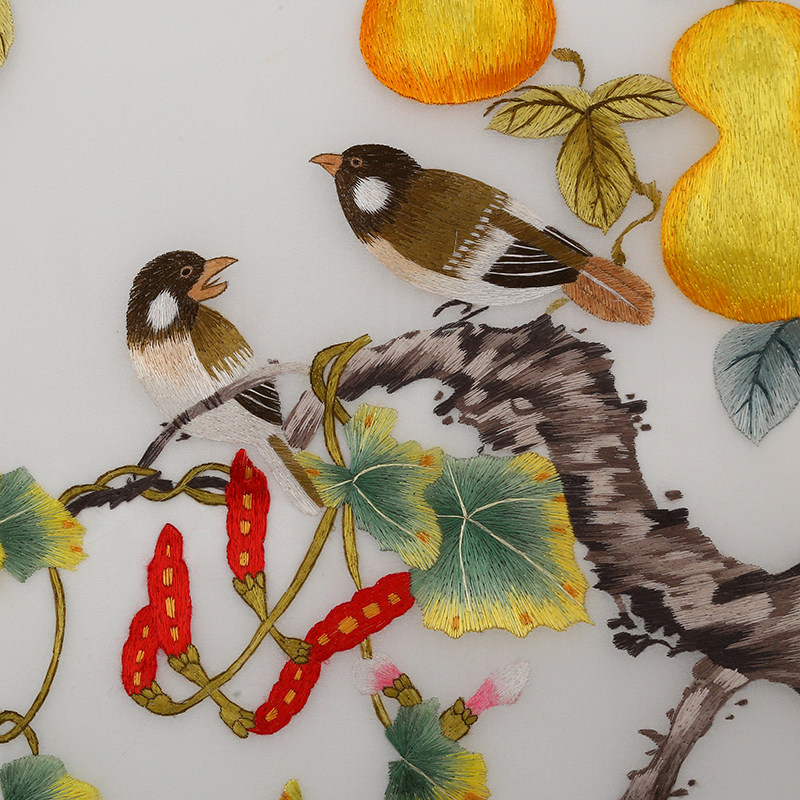 苏绣成品挂画葫芦手工刺绣客厅卧室玄关沙发苏绣