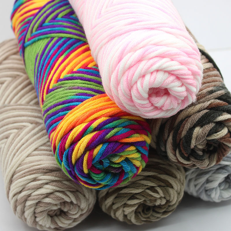 多股情人棉手编围巾围脖帽子线牛奶棉线中粗毛线棉线特价包邮—毛线