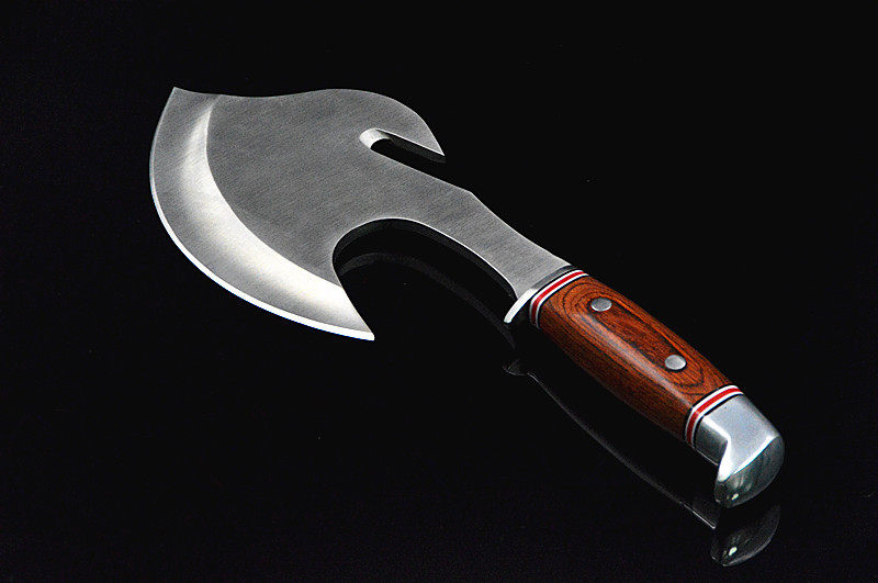 消防斧头刀户外开山大砍劈柴小斧子防身砍刃牛头战斧武器野战精钢