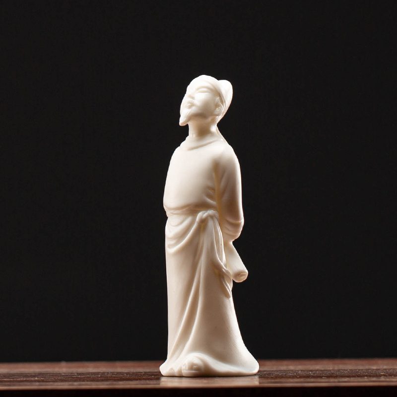 陶瓷诸葛亮李白唐伯虎陆羽历史人物家居茶室会所禅意摆件