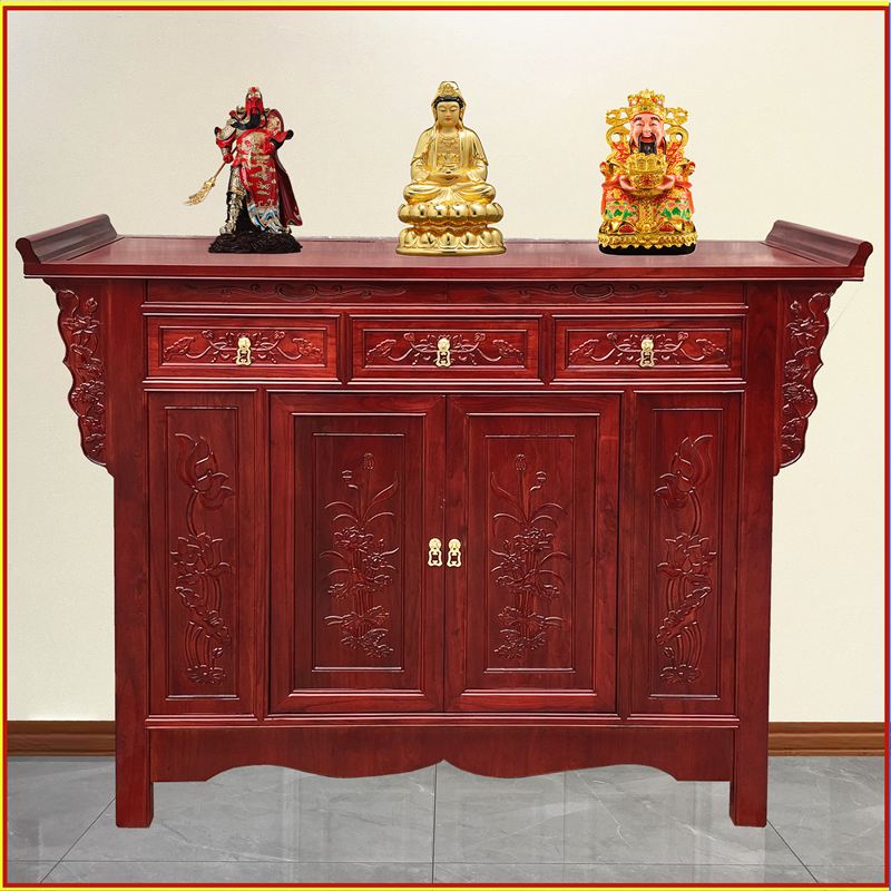 神台现代实木供桌财神观音香案家用佛龛供奉供桌