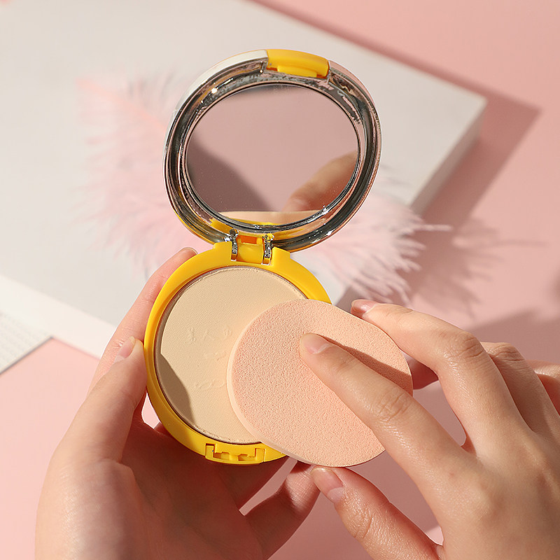 正品美人鱼干湿两用粉饼10g经典黄盒无定妆修容粉饼