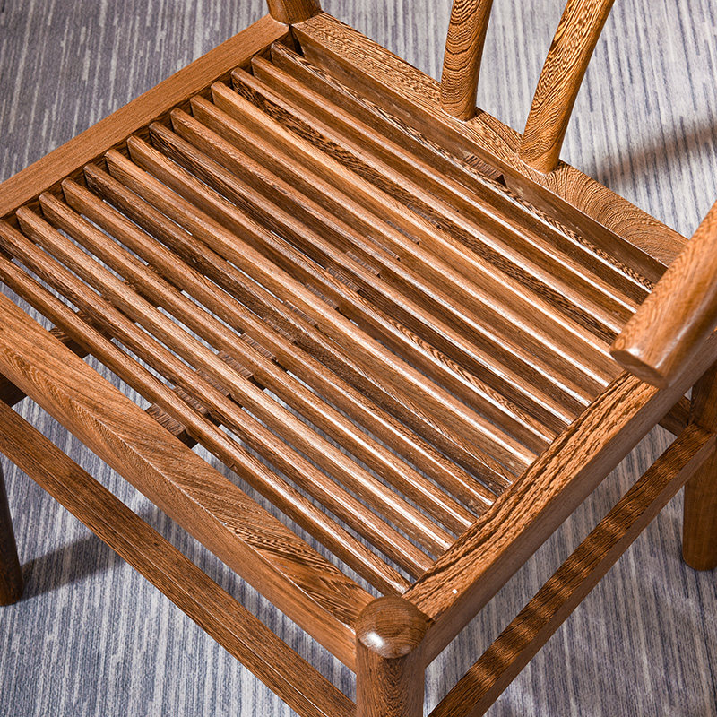 鸡翅木凉椅中式明清古典实木休闲椅背椅家用红木圈椅