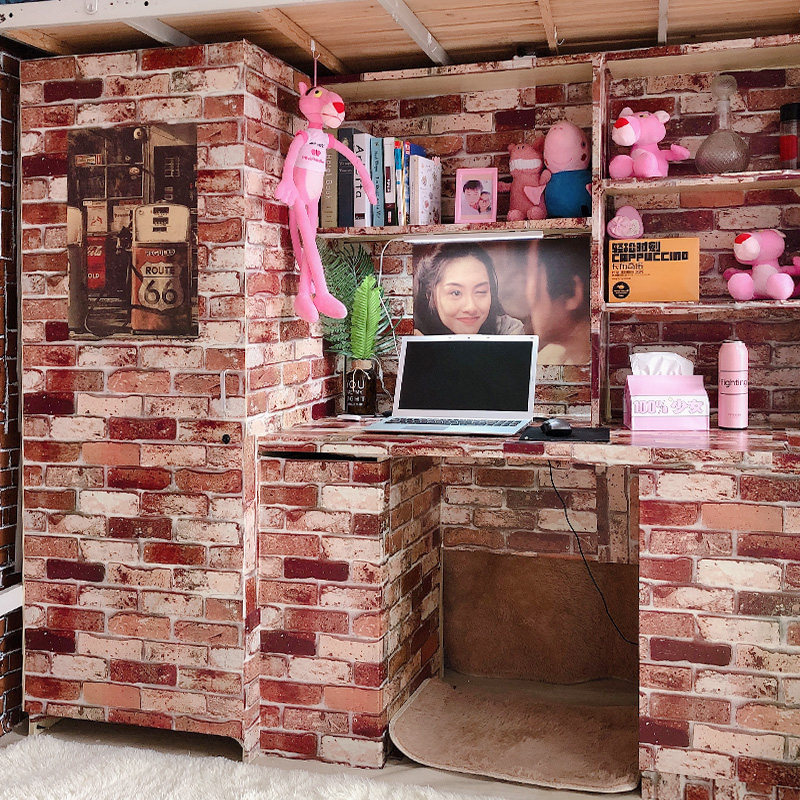 宿舍壁纸自粘大学生寝室高级墙纸2021新款网红pvc墙纸