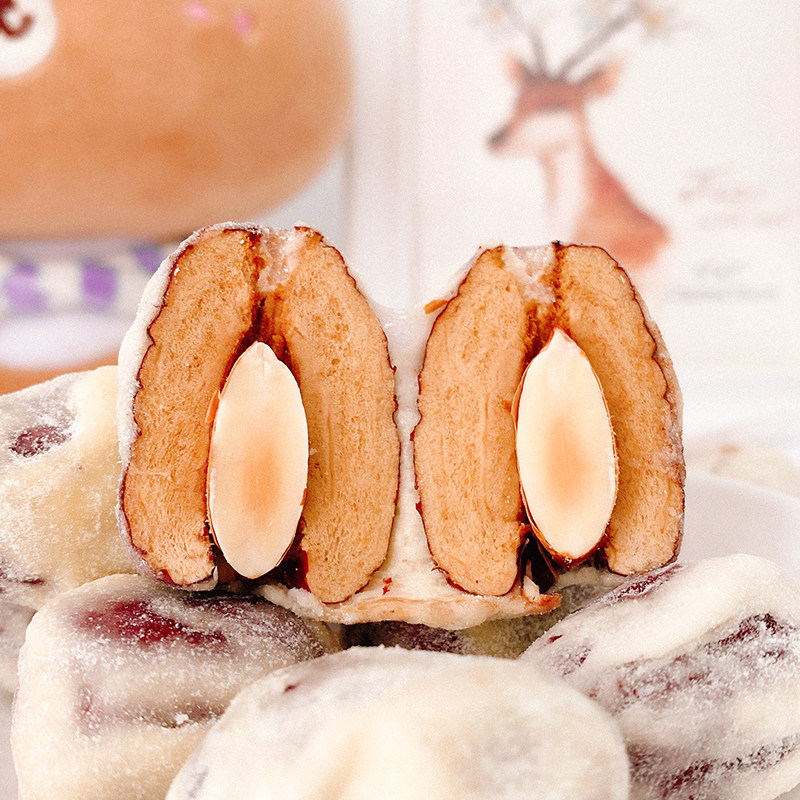 杏仁巴旦枣枣奶枣奶粉枣夹奶油夹心杏心枣类制品