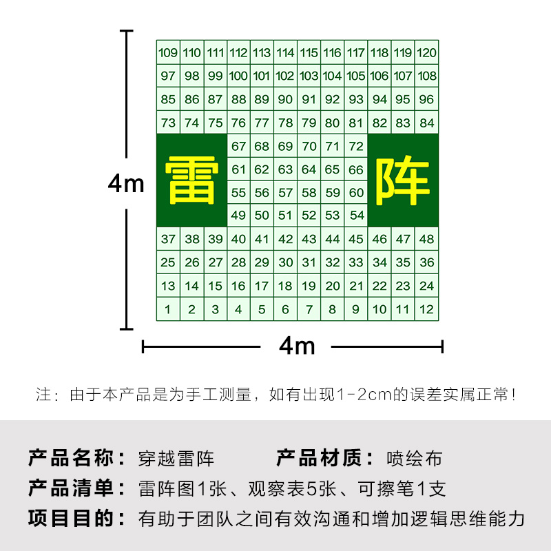 穿越雷阵 突破雷阵 雷阵图地雷阵团队游戏素质拓展培训练器材道具