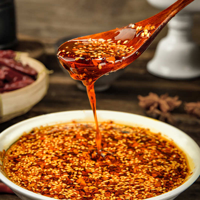 420g四川麻辣油泼辣子香辣红油辣椒油凉皮拌菜火锅调料