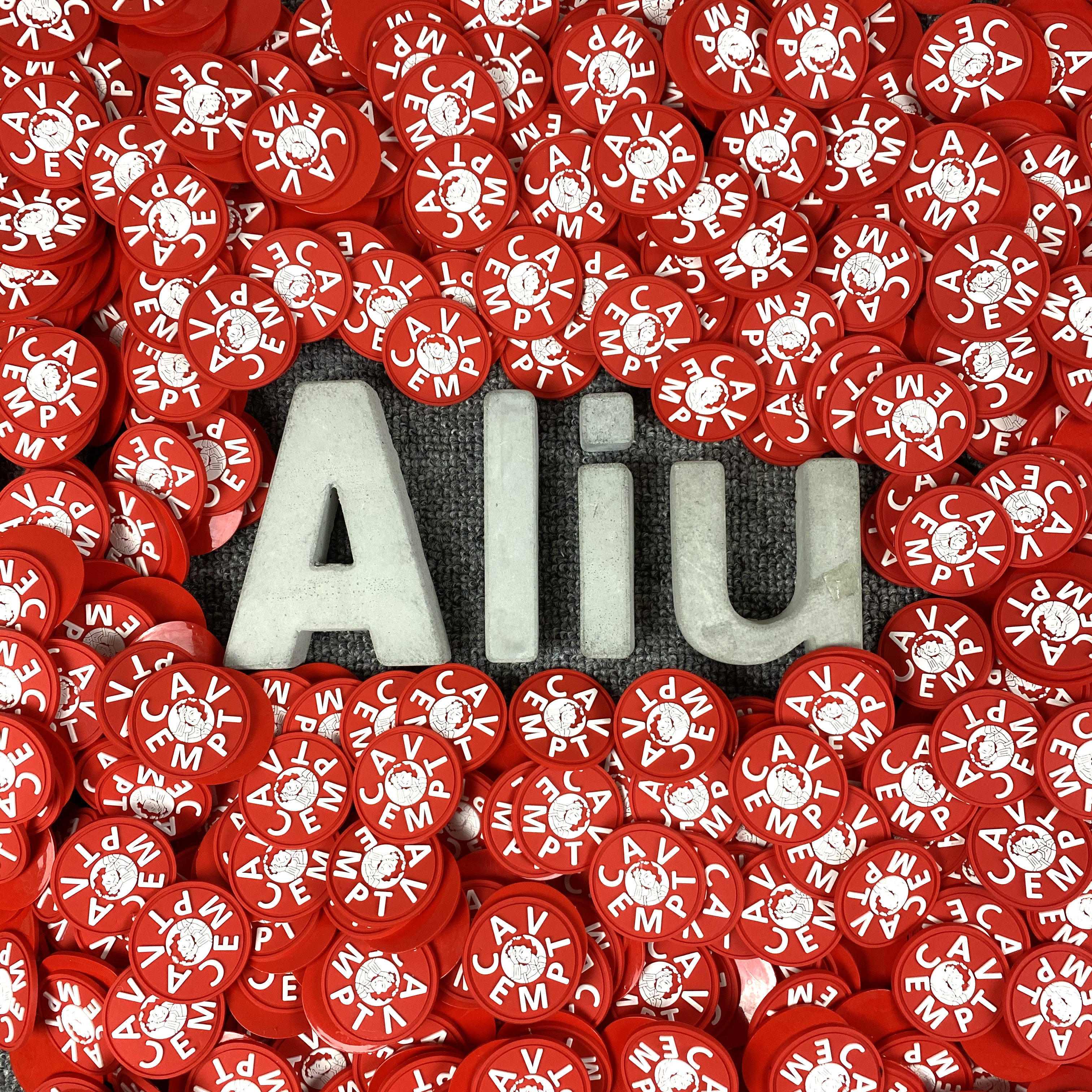 cavempt女人人脸小红袖标diy缝制皮标肩章pvc布贴