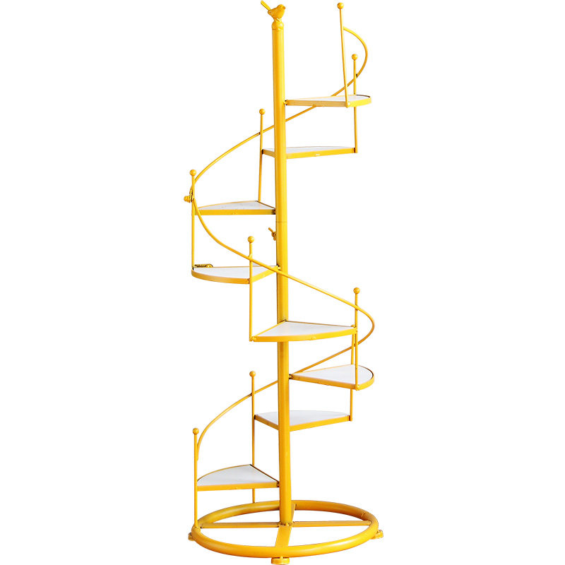 花架欧式旋转置物架阳台多肉花架子客厅落地式多层花架