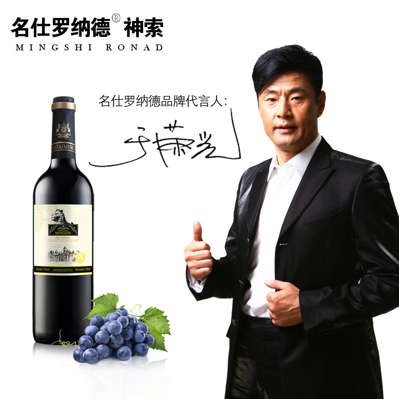 法国原酒进口红酒名仕罗纳德干红葡萄酒2支装红酒双支
