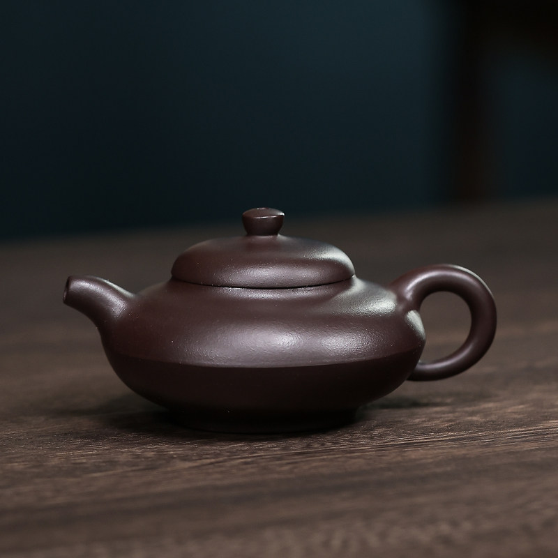 祁地紫砂茶具原矿老紫泥纯全手工精品名家国工收藏高端茶壶合欢壶