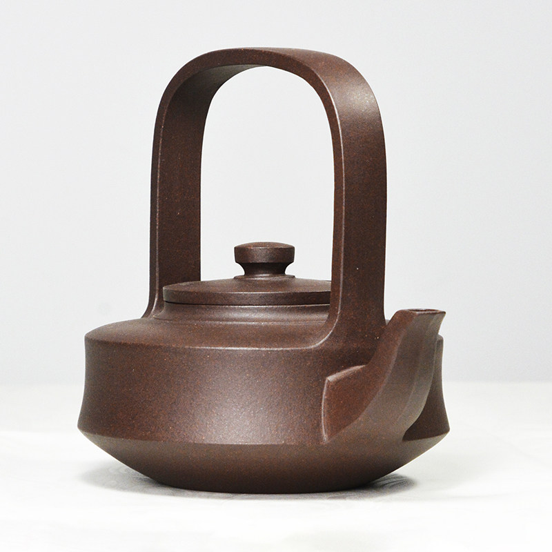 祁地紫砂茶具宜兴原矿星砂大容量提壁壶手工工大茶壶