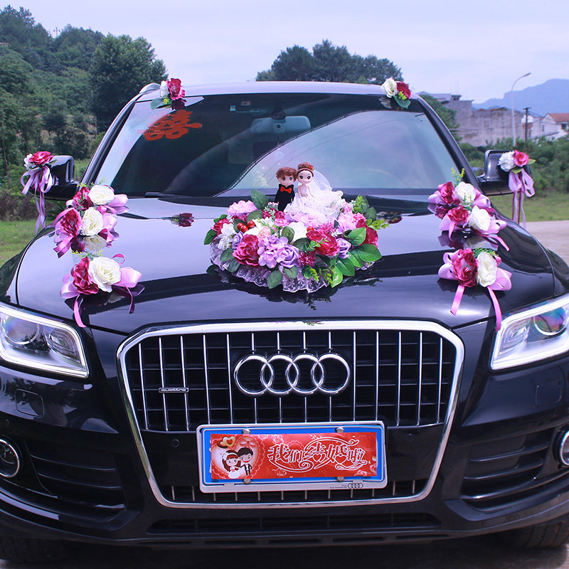 创意主婚车装装饰车头结婚花车拉花车队婚庆拉花