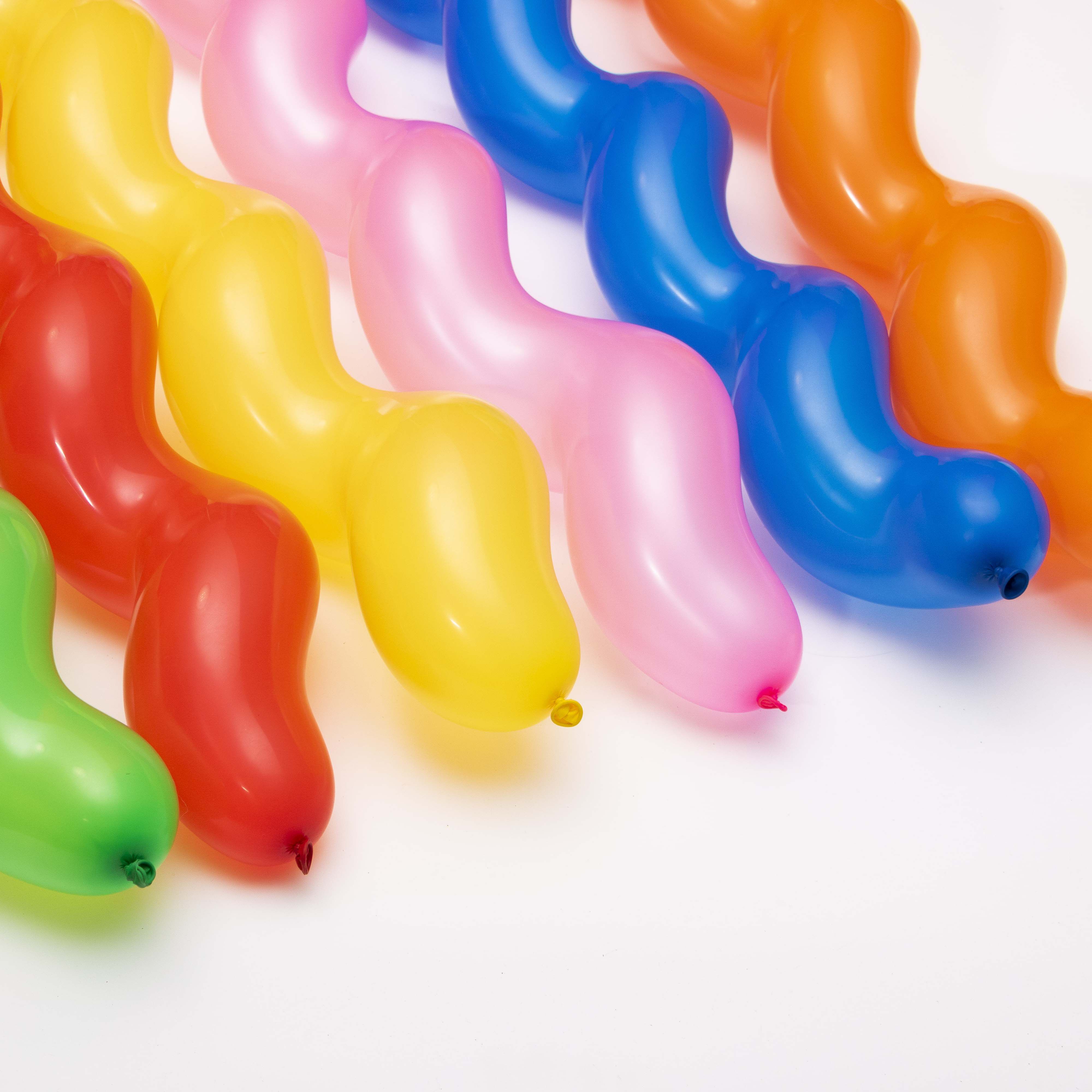 螺丝螺旋麻花花的造型气球儿童长条汽球异形气球