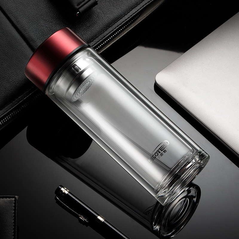 德国索野玻璃杯泡茶茶水杯子男女女士高档双层玻璃杯