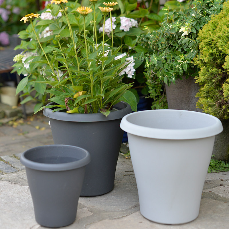 花盆环球霍仑盆加仑圆形加深树脂塑料百合种植花盆