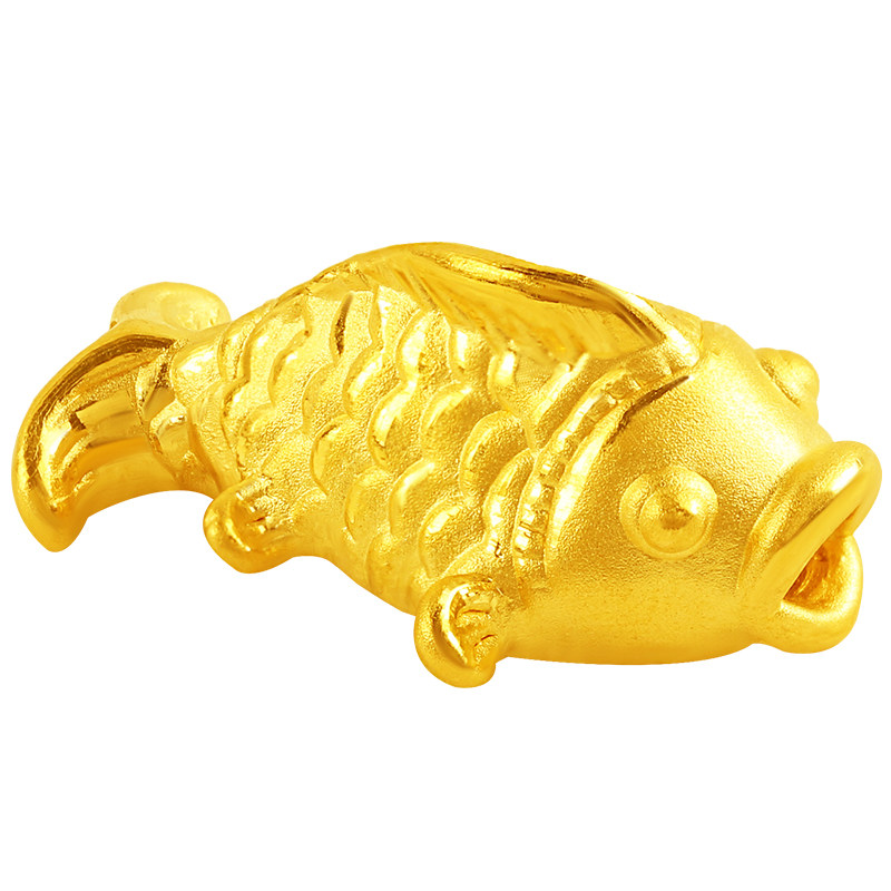 黄金锦鲤转运手牌足金招财金鱼手链手串情人节手饰