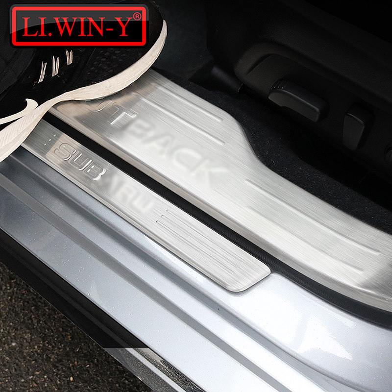 适用于斯巴鲁15-19款傲虎门槛条改装傲虎不锈钢门槛踏板防护配件