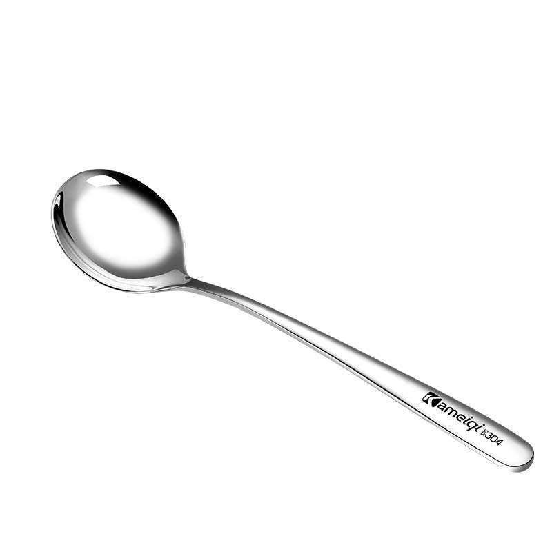 德国不锈钢勺子韩式创意调羹圆头长柄汤勺家用西餐勺