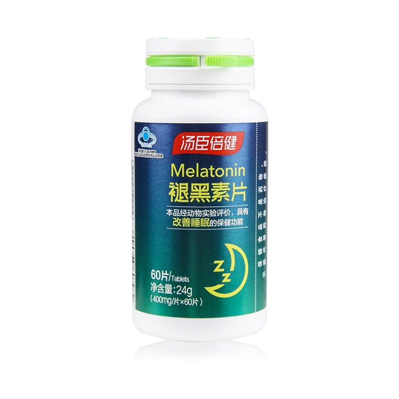 睡眠汤臣倍健褪黑素片60片中老年改善状况不佳保健品褪黑素