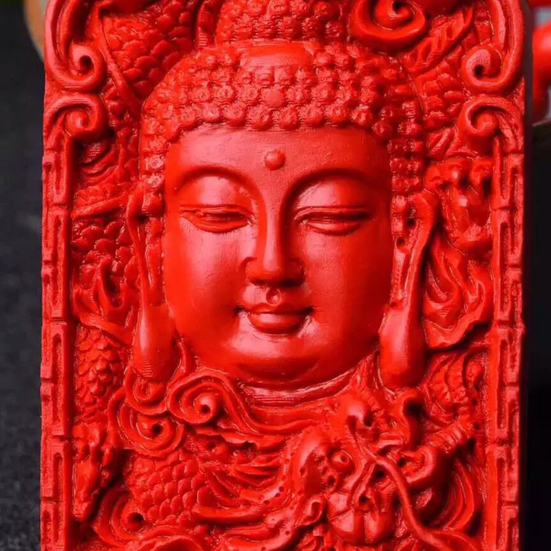 大日如来吊坠开光台湾原色朱砂帝王生肖守护神项坠