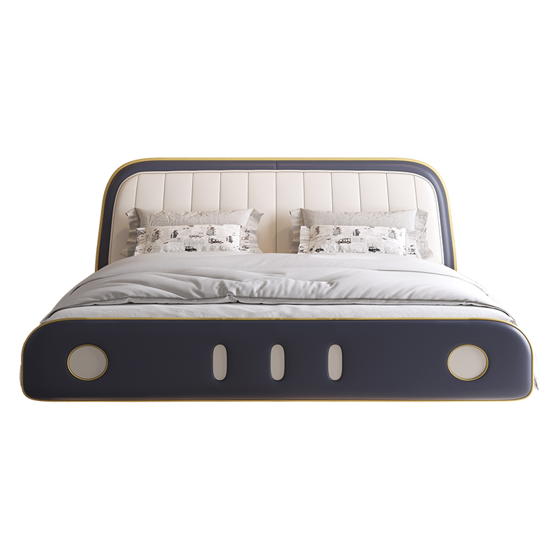 网红简约现代代儿童床男孩15米单人床青少年软包儿童床