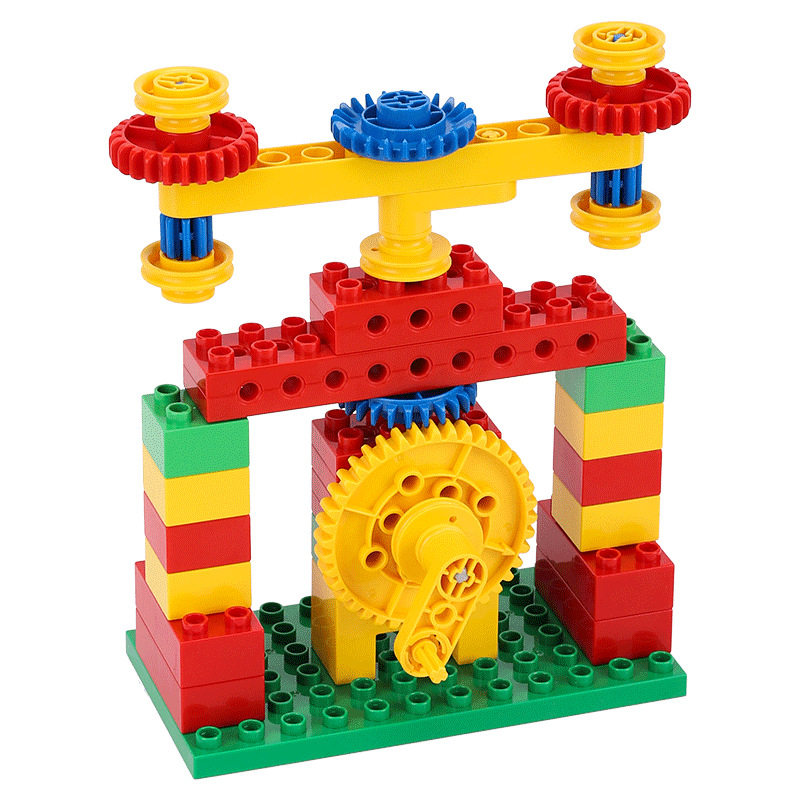 颗粒积木乐高9656散件教具机械齿轮配件零件塑料积木