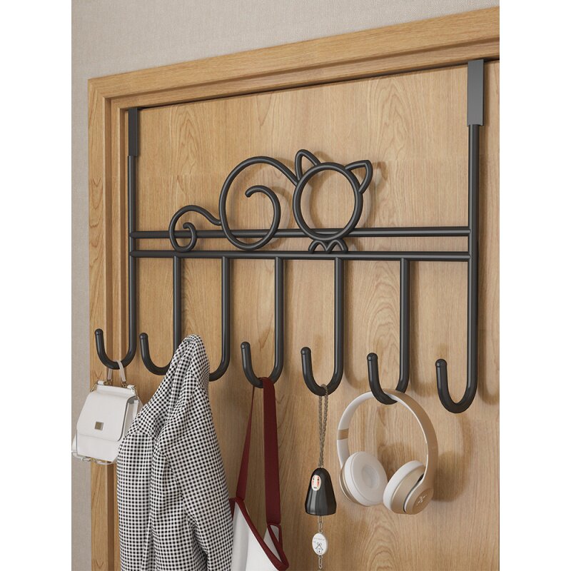 家用门后挂钩帽子包包衣服收纳挂式打孔墙上挂钩