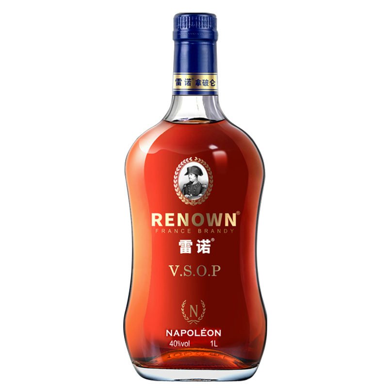 法国雷诺renown拿破仑vsop1l白兰地礼盒盒装洋酒白兰地