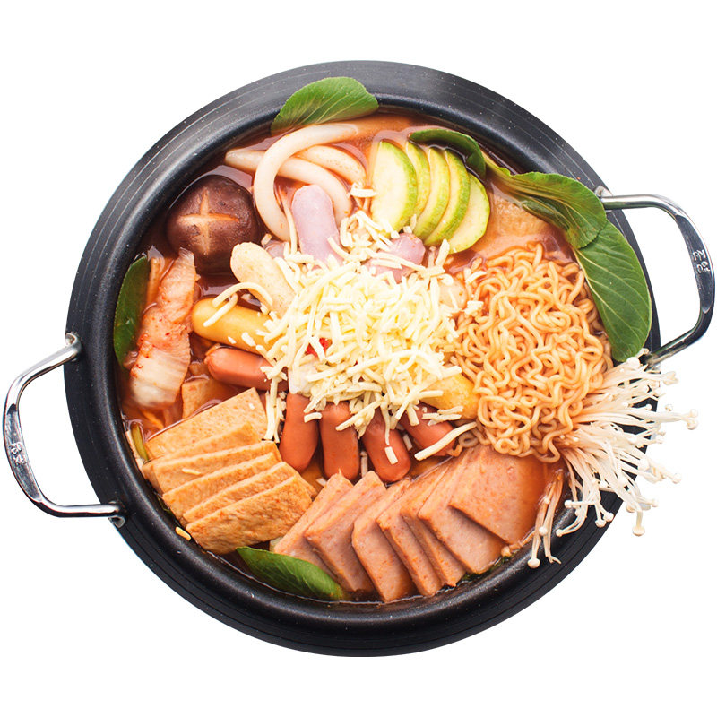韩式部队火锅食材组合套餐部队锅材料底料马克定食芝士年糕火锅