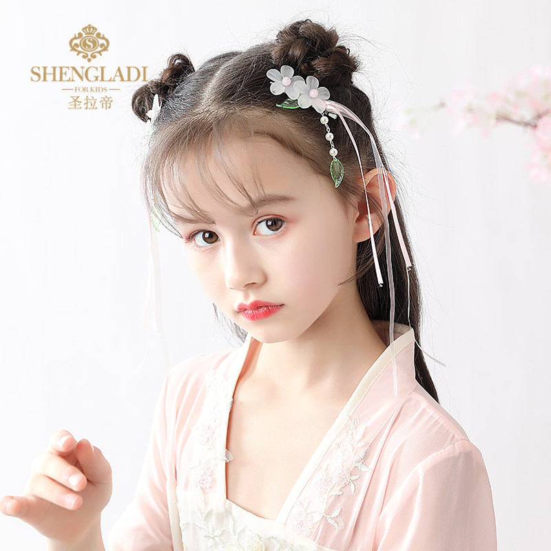 汉服头饰儿童流苏步摇发簪超仙女童古风唐装发饰