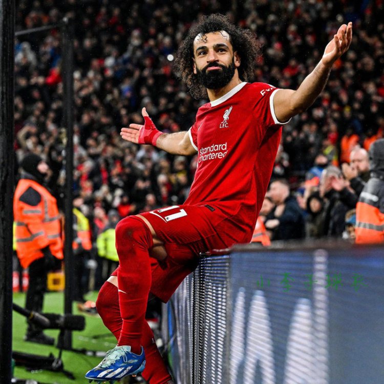 正品利物浦球衣11号萨拉赫主场2324球员版索博斯洛伊努涅斯阿诺德