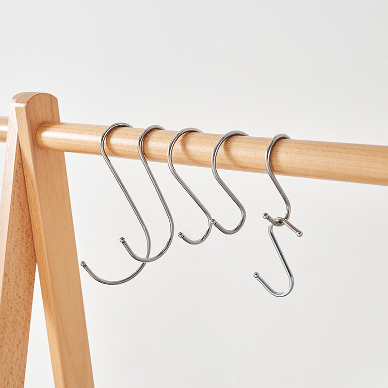 多用米木电镀镀铬铁丝挂钩金属随意不刮手衣服挂钩