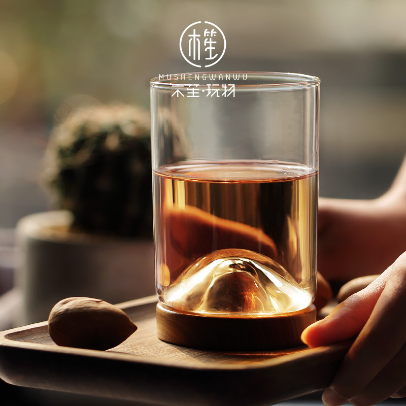 耐热玻璃茶杯套装日式家用功夫茶杯大号主人杯品茗杯创意个性杯子 - 图2