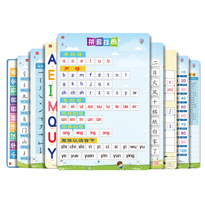 早教挂图 无声 学前儿童幼儿园认知启蒙学习小学生拼音数字识字 - 图3