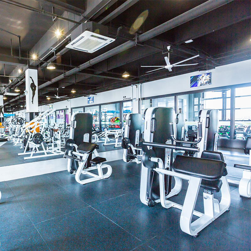 健身房运动耐磨防滑专用力量区哑铃地垫减震地胶塑胶