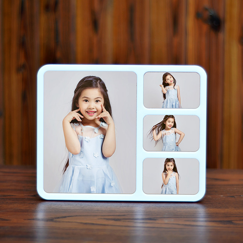 韩式组合连体相框四宫格摆台5寸儿童宝宝冲洗相框